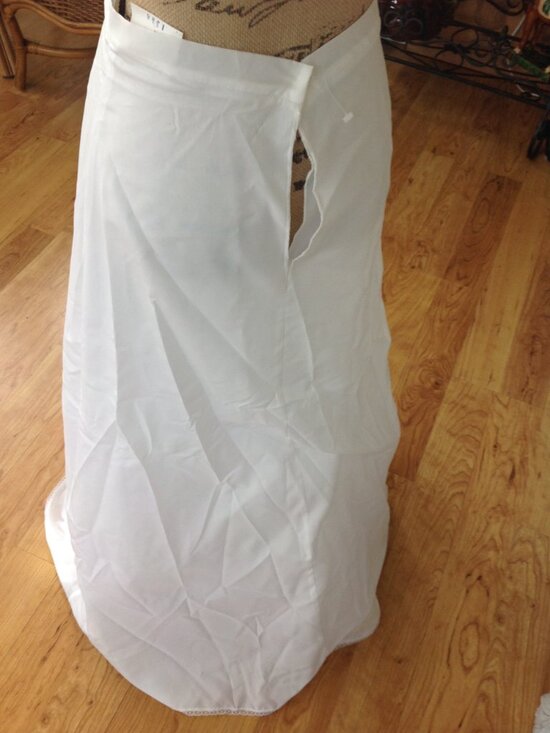 White Long Satin & Taffita Half Slip for Wedding Dress or Formal Wear - Picture 3 of 7